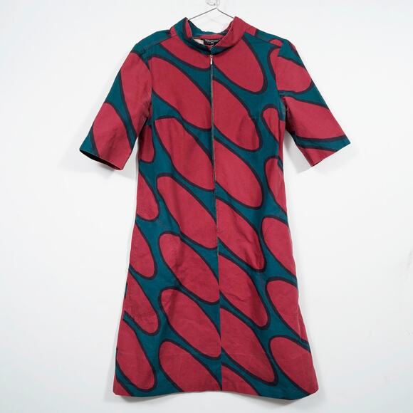 Marimekko Dresses & Skirts - Vintage 1960s Marimekko Mod Op Art Cotton Shift Dress – Size 36 (S)